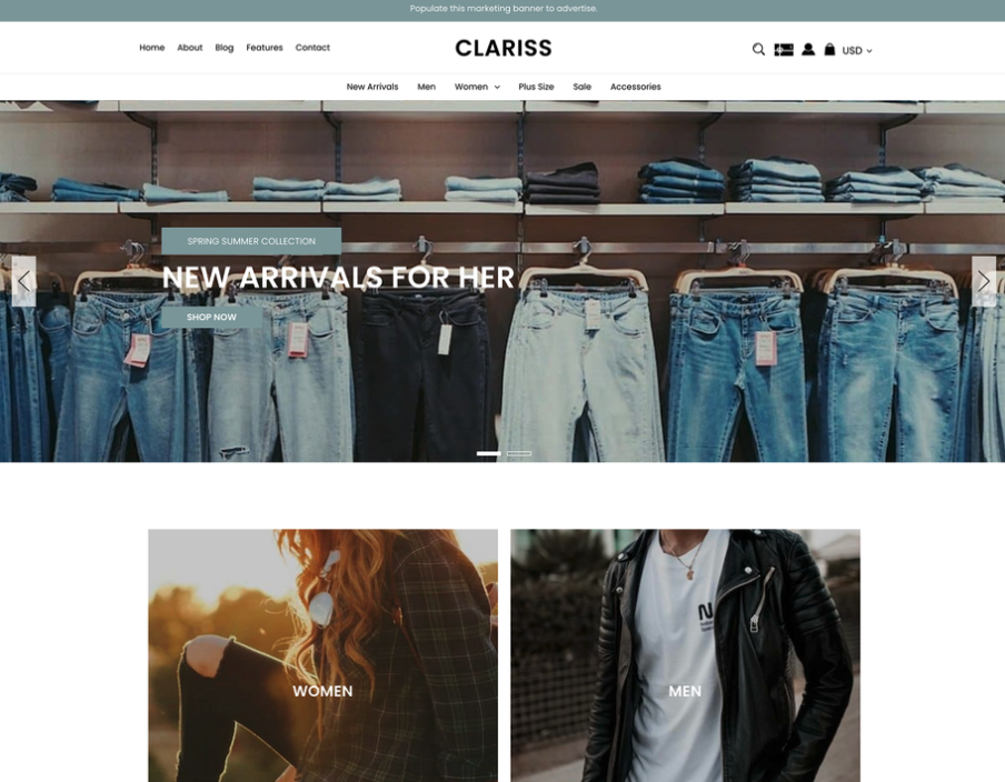 BigCommerce theme Clariss Fashion bigcommerce themes