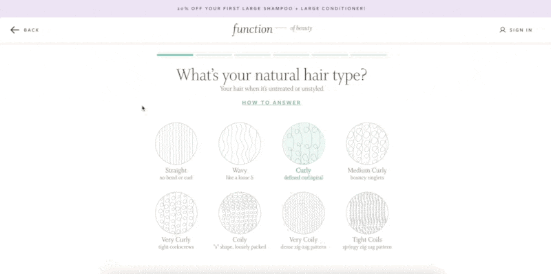 Function of Beauty hair quiz