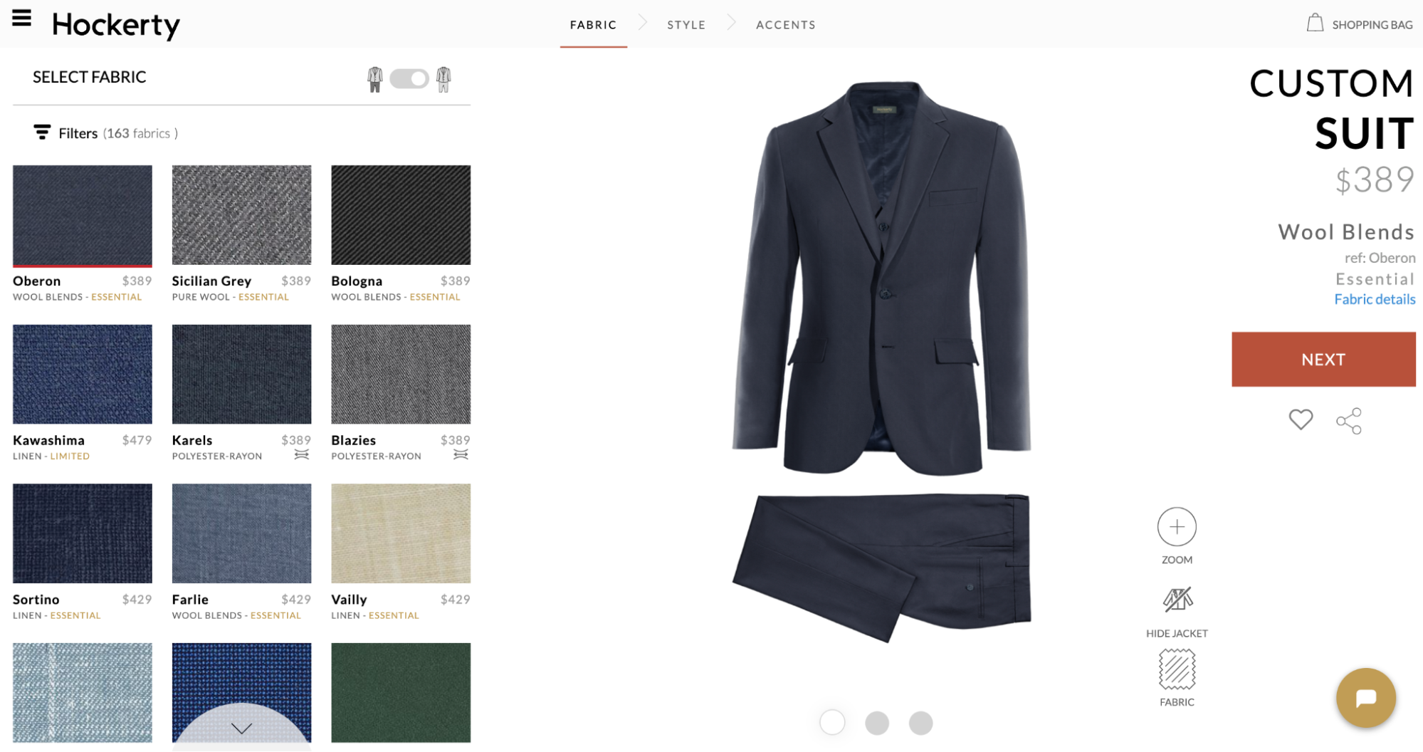 Hockerty suit customization feature direct-to-consumer brands