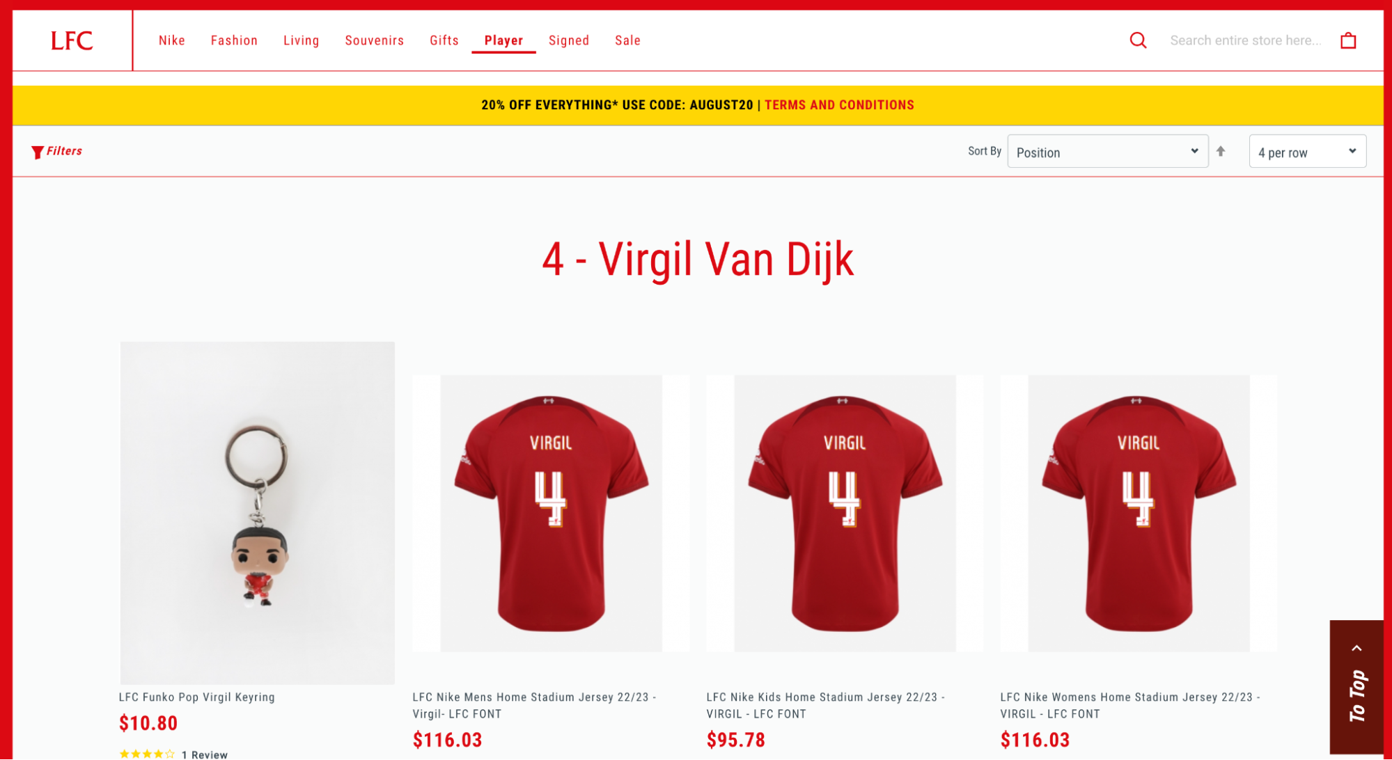 Liverpool FC Adobe Commerce site adobe commerce