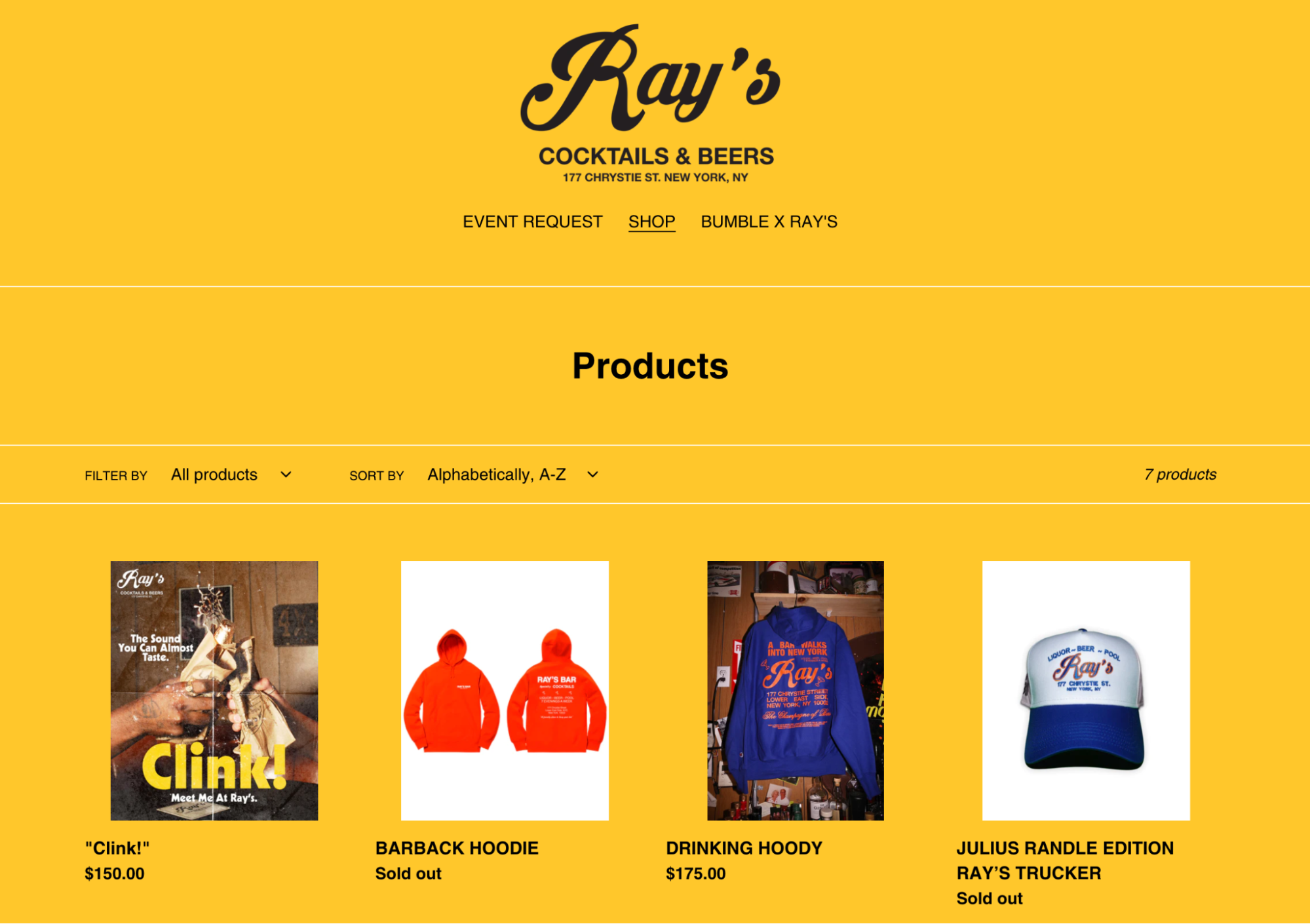 Rays ecommerce food and beverage ecommerce