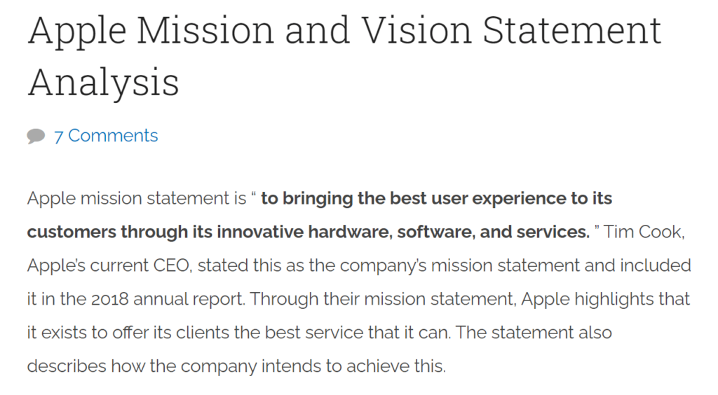 apple Mission Statement Examples mission statement examples