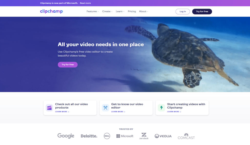 clipchamp video editing apps