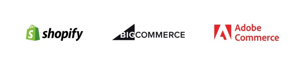 logos shopify bigcommerce adobe b2b ecommerce