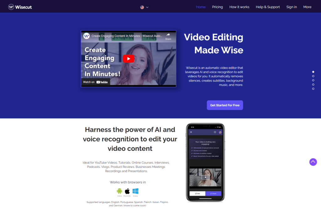 wisecut video editing apps