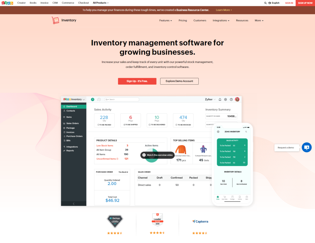 zoho inventory tool omnichannel fulfillment
