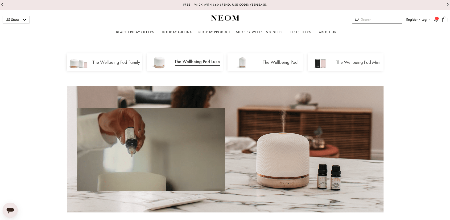 NEOM Wellbeing Pod holiday gift guide