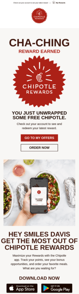 chipotle rewards best email subject lines