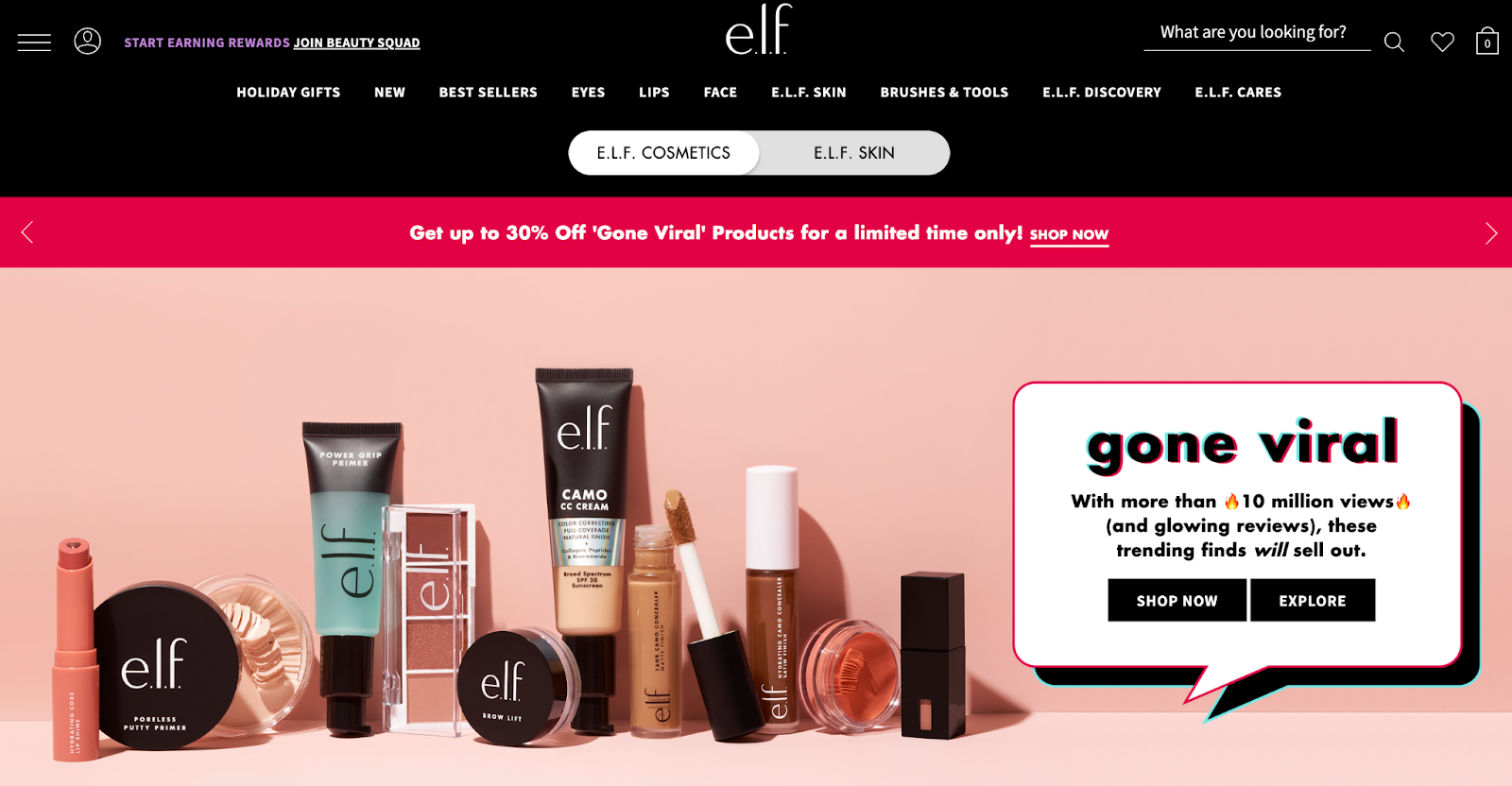 elf cosmetics tiktok viral beauty ecommerce