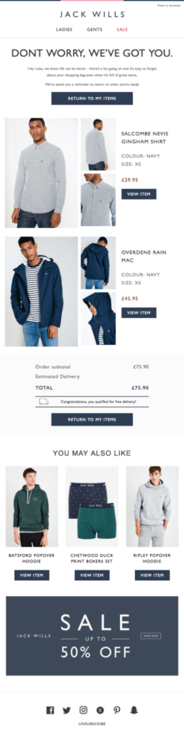 jack wills best email subject lines