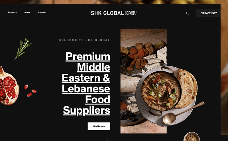 shk global food suppliers b2b ecommerce websites