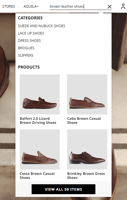 shoe site search bigcommerce websites