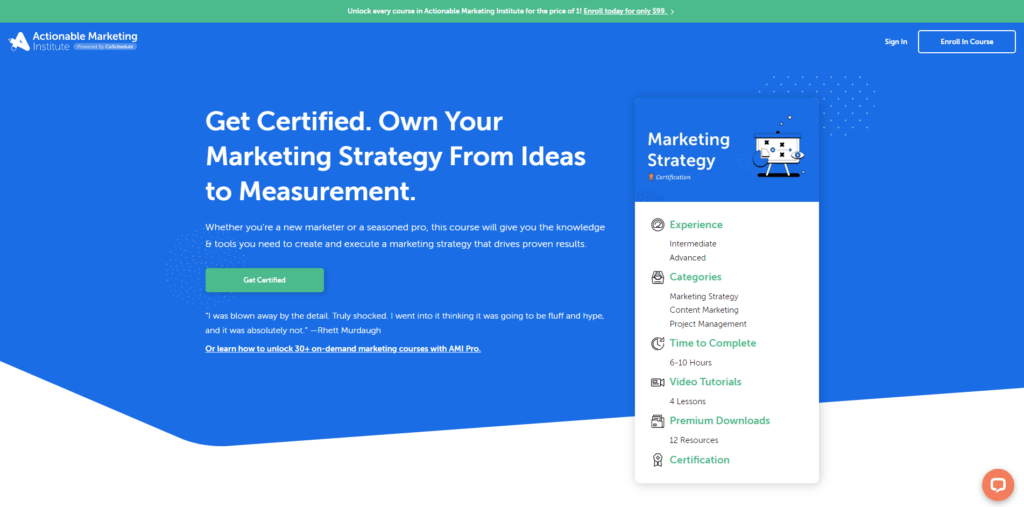 actionable marketing insights marketing strategy course ecommerce courses