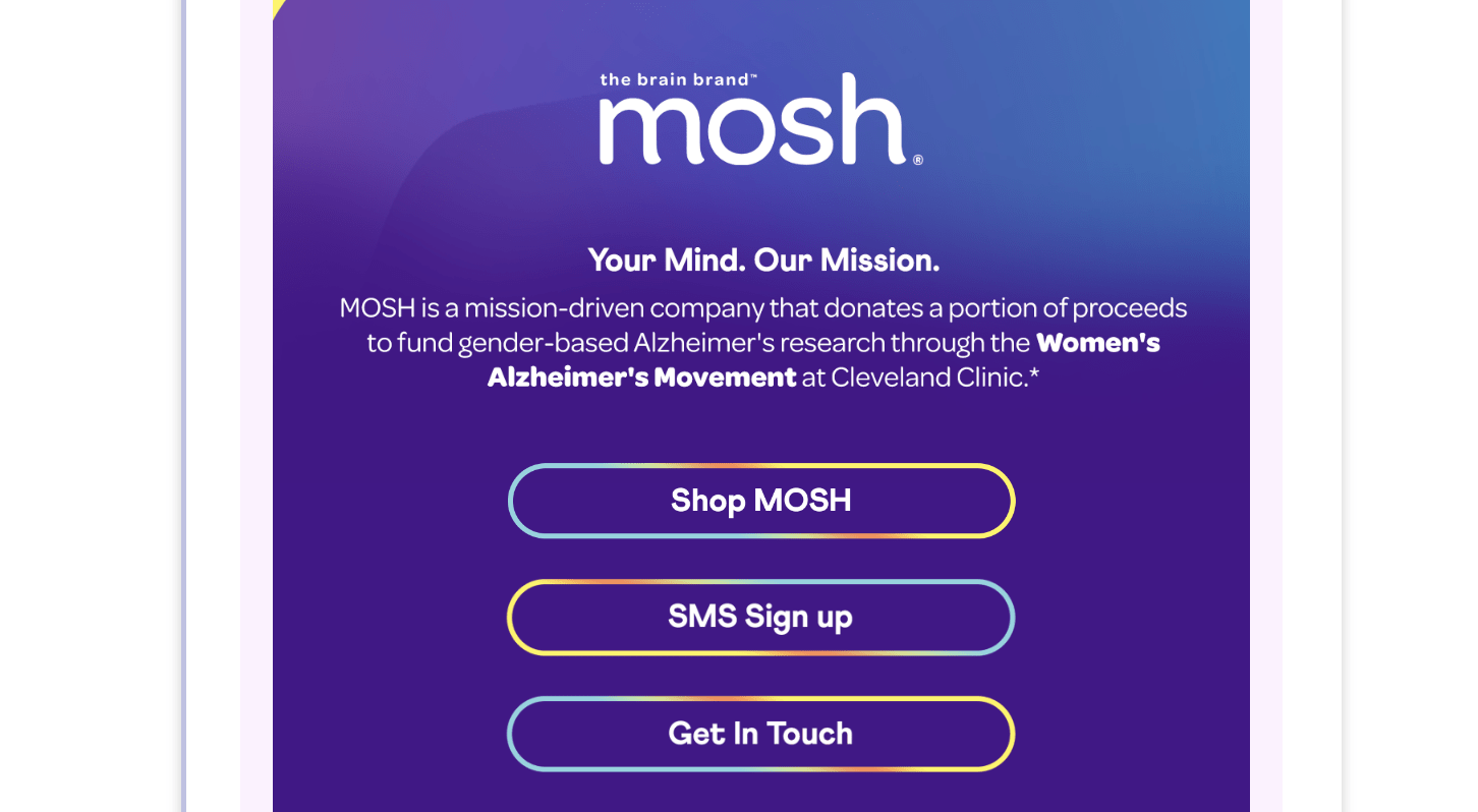 mosh email footer omnichannel experience