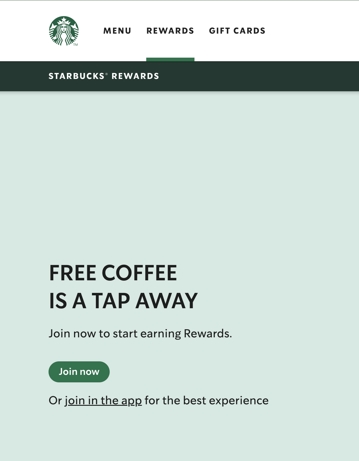 Starbucks rewards cookies ecommerce