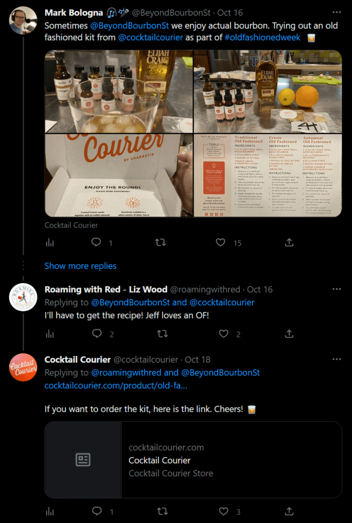 cocktail courier twitter marketing channels