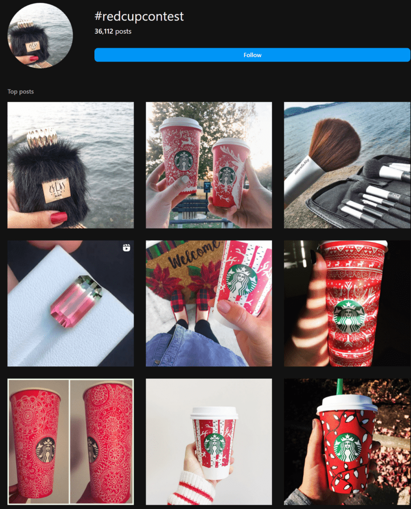 starbucks red cup contest marketing channels