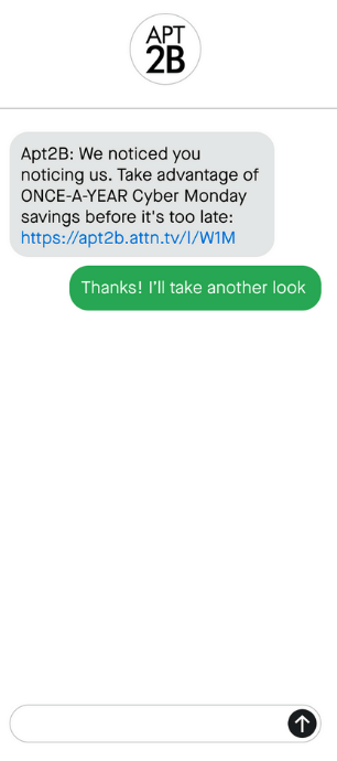 Apt2B SMS shopify sms