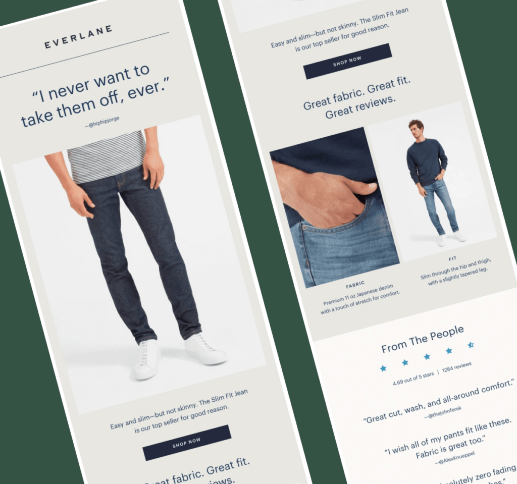 everlane review marketing how to ask for reviews