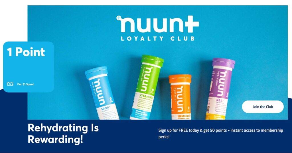 nuun rewards program shopify marketing strategies