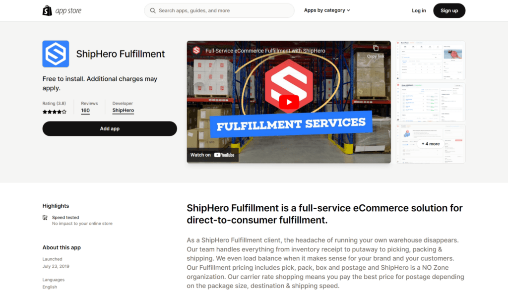 shiphero fulfillment shopify integrations