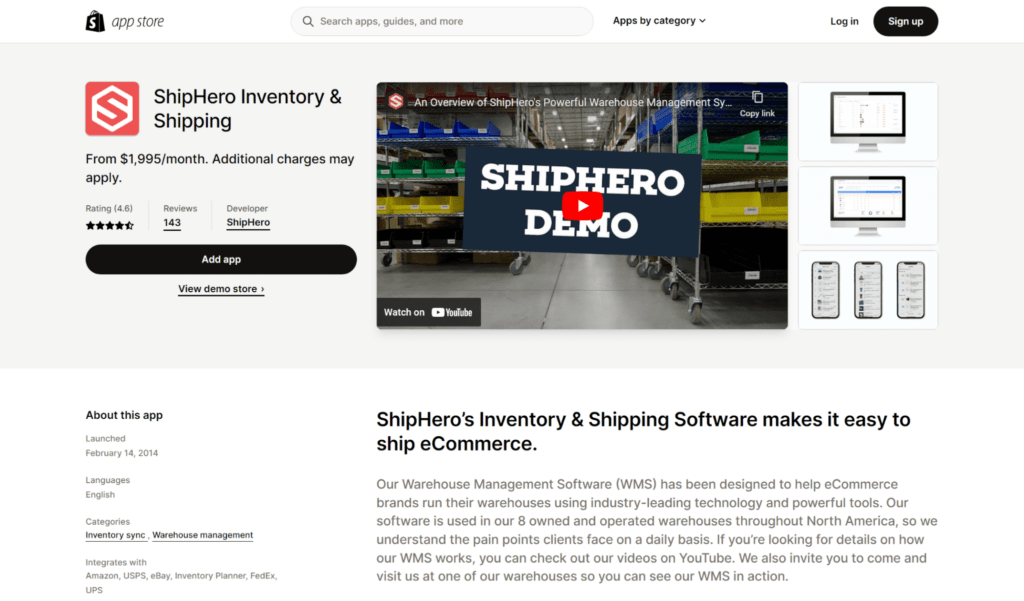 shiphero inventory shopify integrations