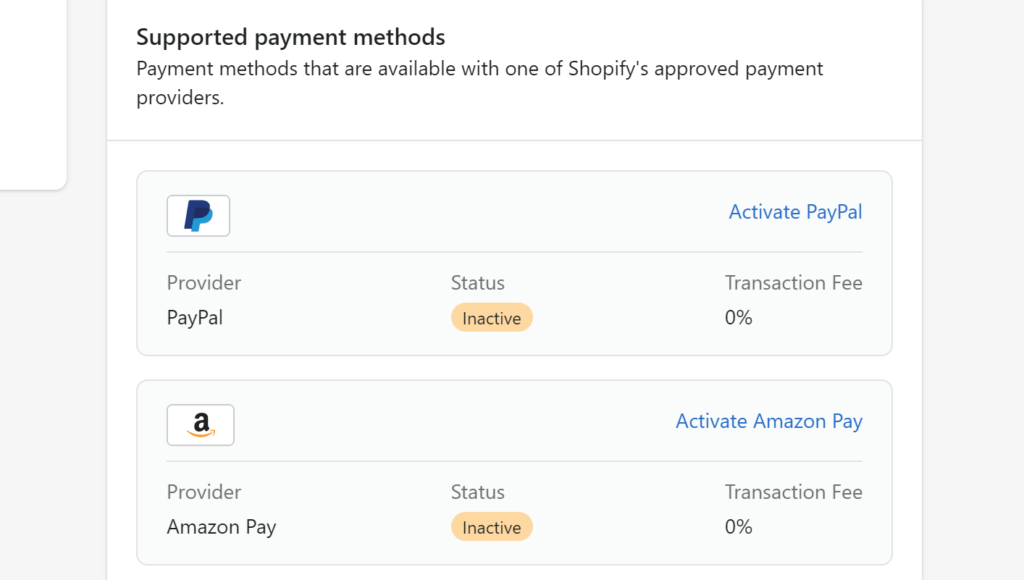 shopify supported payment methods shopify payments
