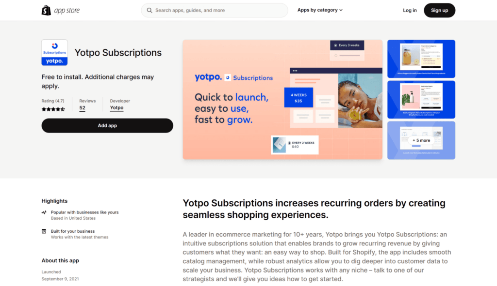 yotpo subscriptions shopify integrations