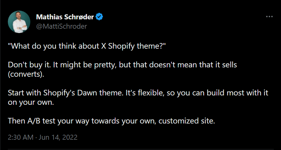 tweet customize dawn theme shopify dawn theme