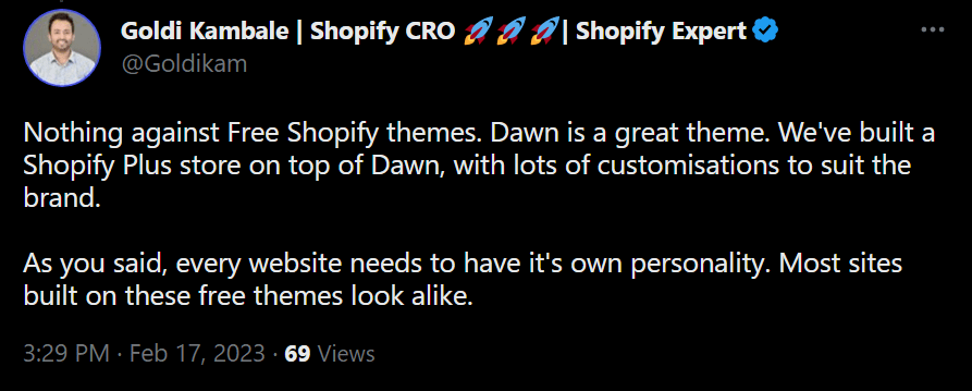 tweet free shopify themes shopify dawn theme
