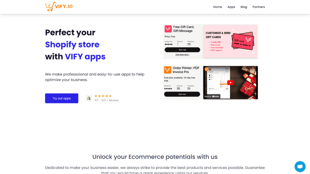 vify io shopify gift cards