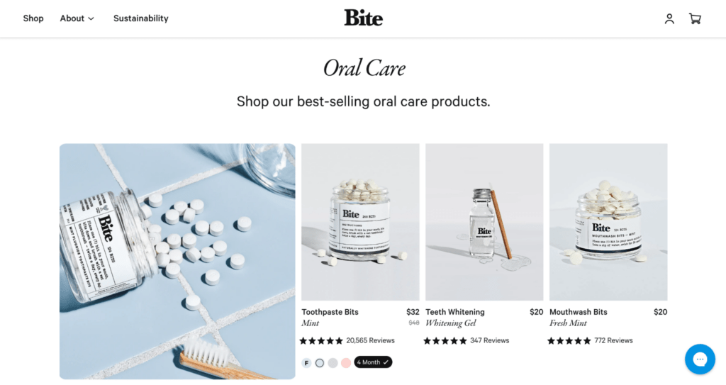 Bite Ecommerce Website Design 1 ecommerce website design