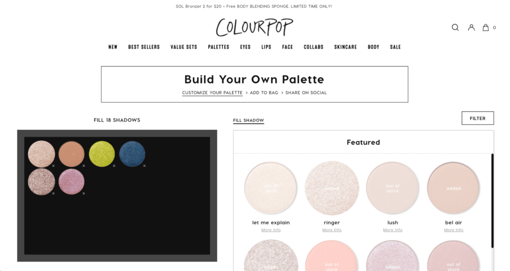 ColourPop Ecommerce Website Design 2 ecommerce website design
