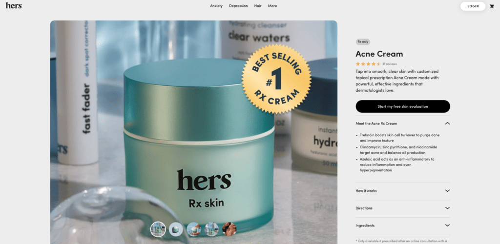 Hers Ecommerce Website Design ecommerce website design