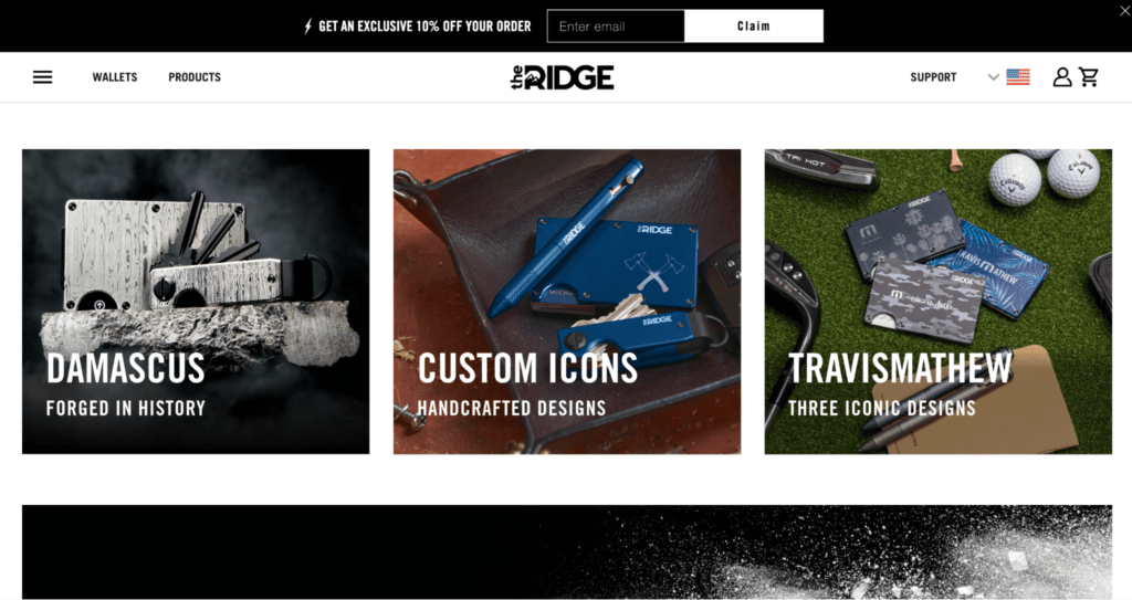 The Ridge Ecommerce Website Design 1 ecommerce website design