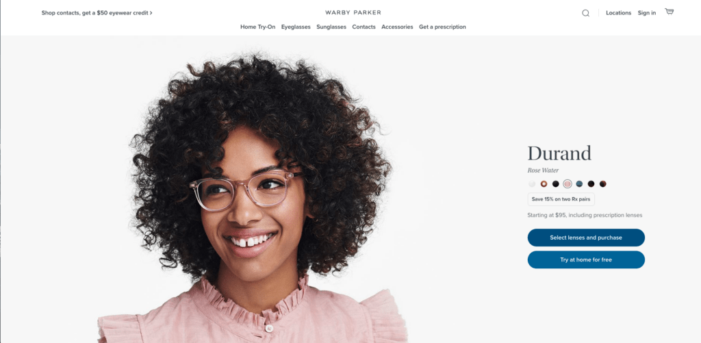 Warby Parker Ecommerce Website Design 4 ecommerce website design