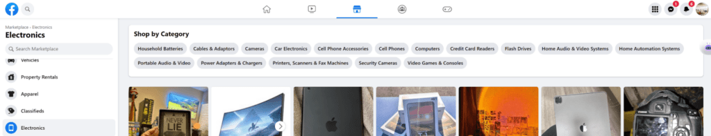 shop by category how to sell on facebook marketplace