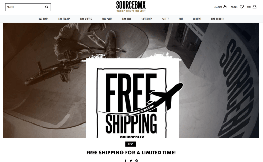 source bmx limited time free shipping shopify free shipping