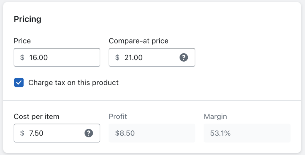 Step 3: Setting a price for your products