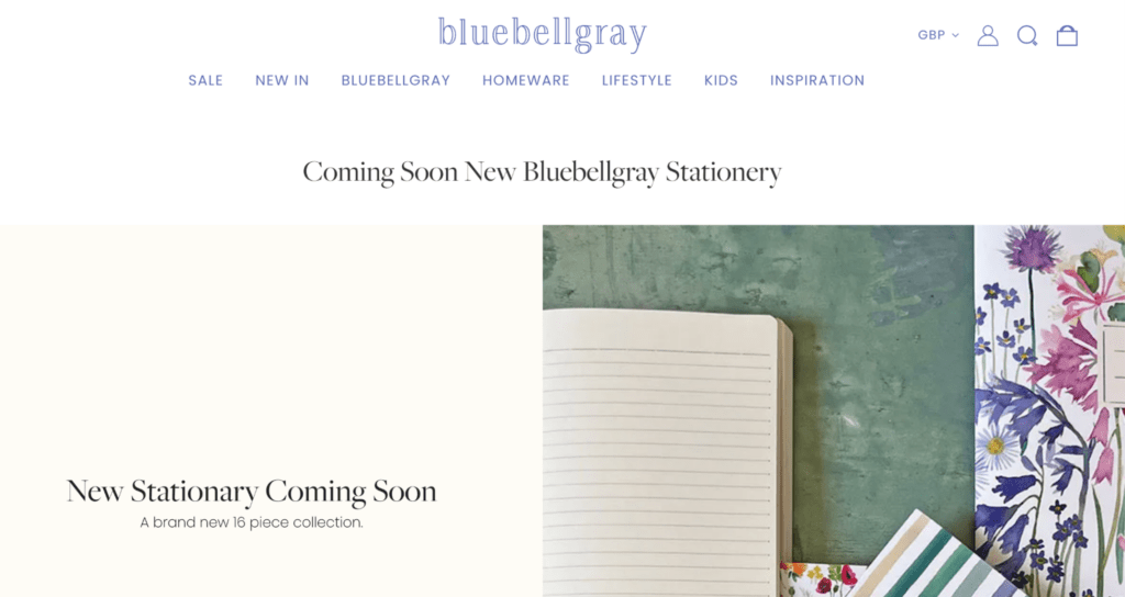 Bluebellgray coming soon page example