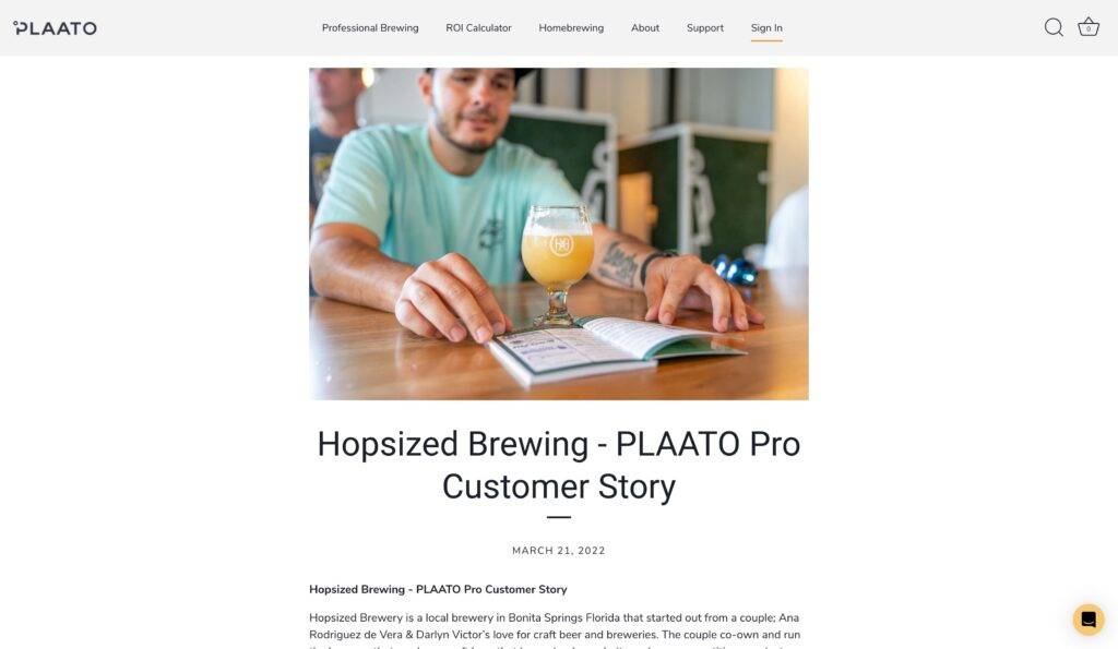 plaato customer story ecommerce testimonial pages