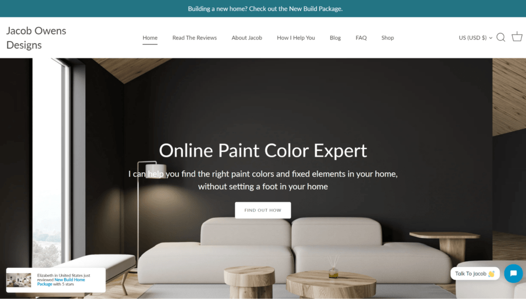 jacob owens color expert sell services on shopify