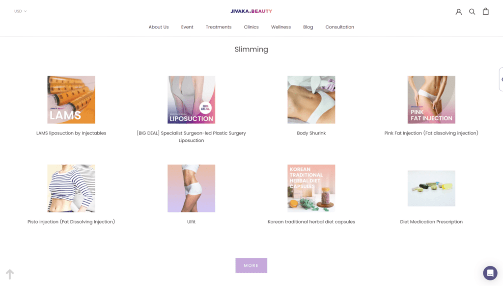 jivaka slimming sell services on shopify