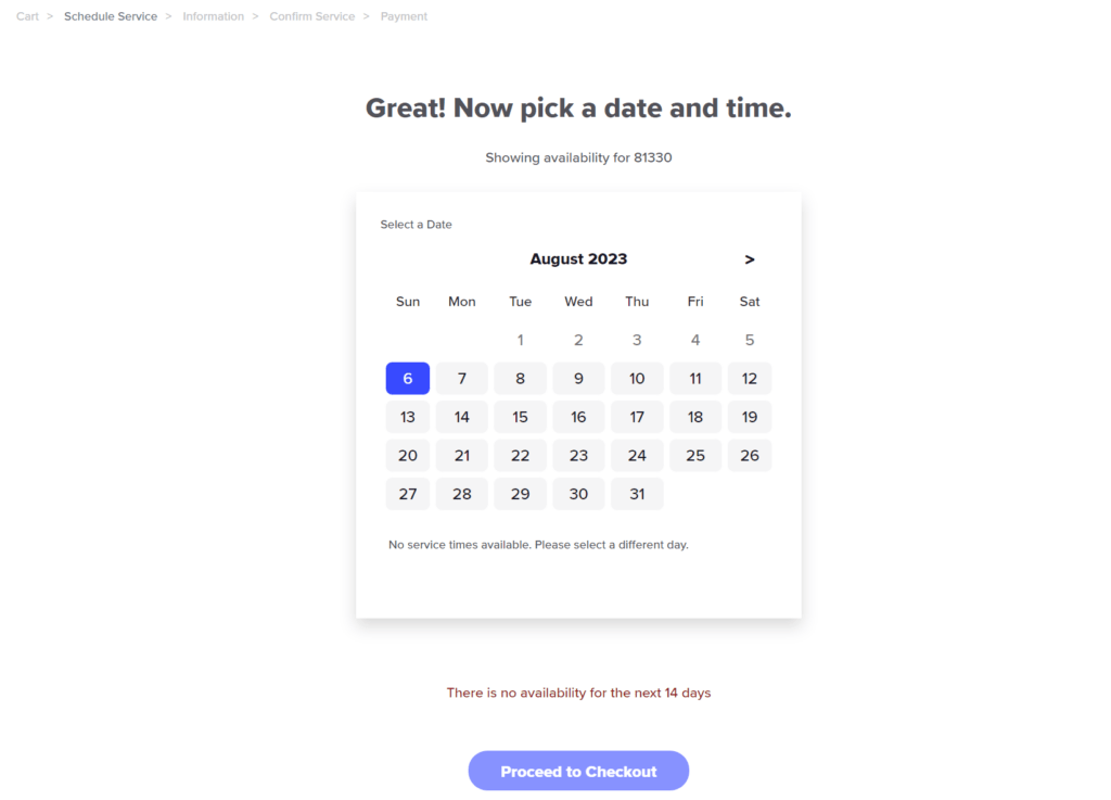 schedule a time service product sell services on shopify