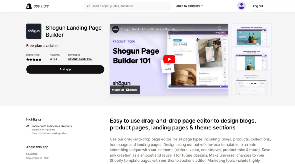 shogun page builder app how to sell digital products on shopify