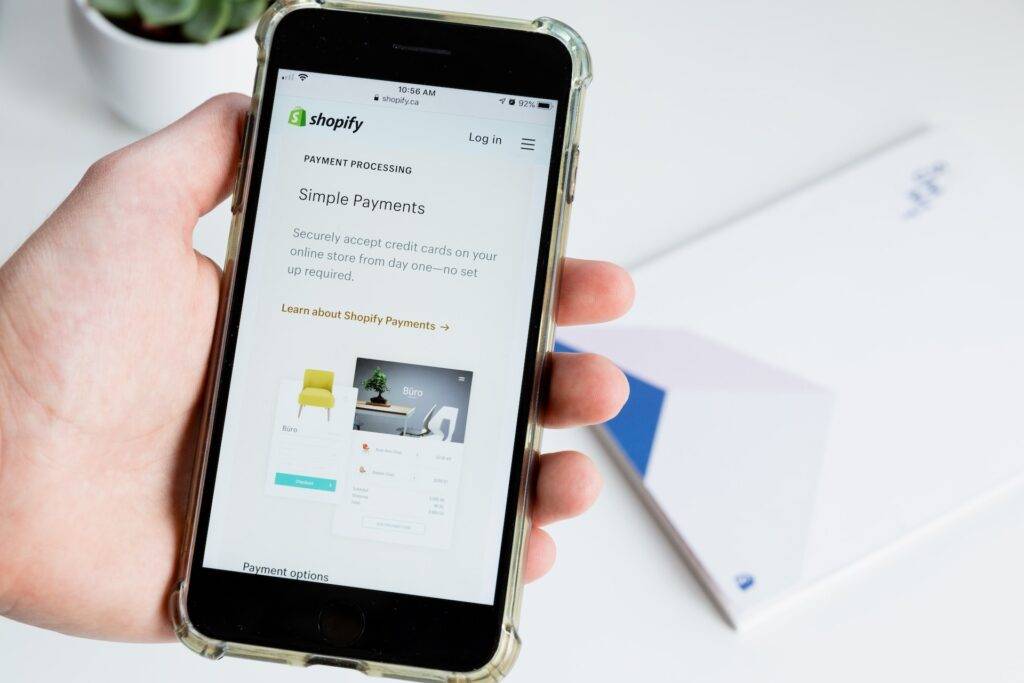 shopify on mobile image sell services on shopify