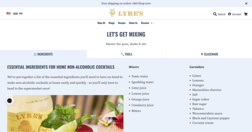 Lyres Shopify Landing Page Example 2 Shopify landing page examples