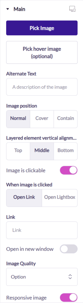 image settings shopify focal theme