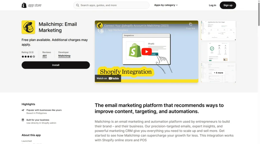 shopify app mailchimp shopify vs ebay