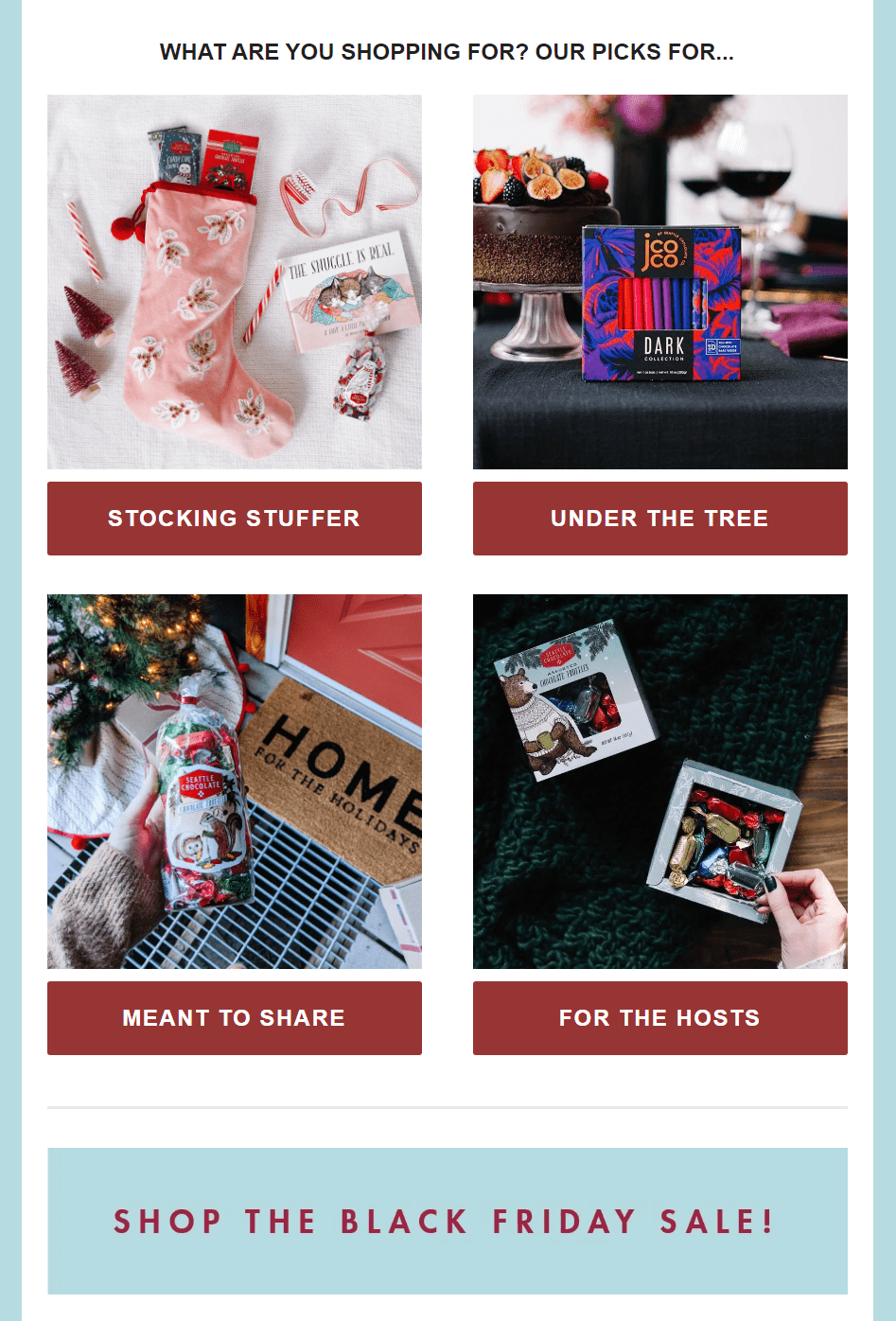 Seattle Chocolate Company Holiday Marketing Ideas 2 holiday marketing ideas